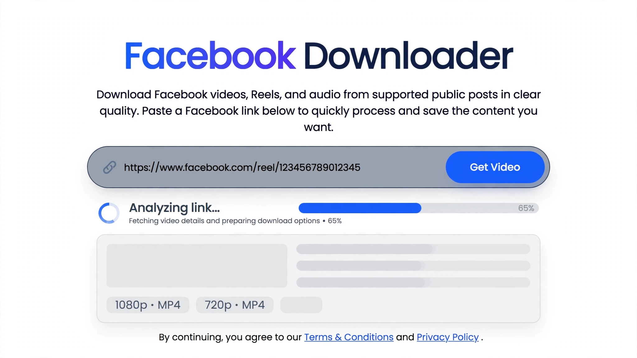 Process a Facebook media link