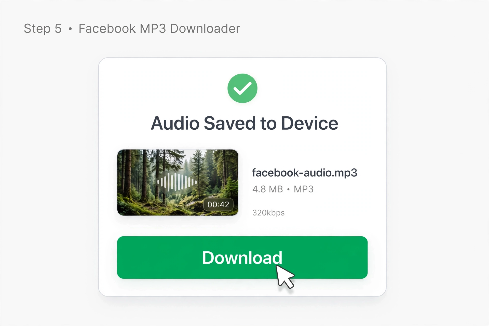Download Facebook MP3 audio file