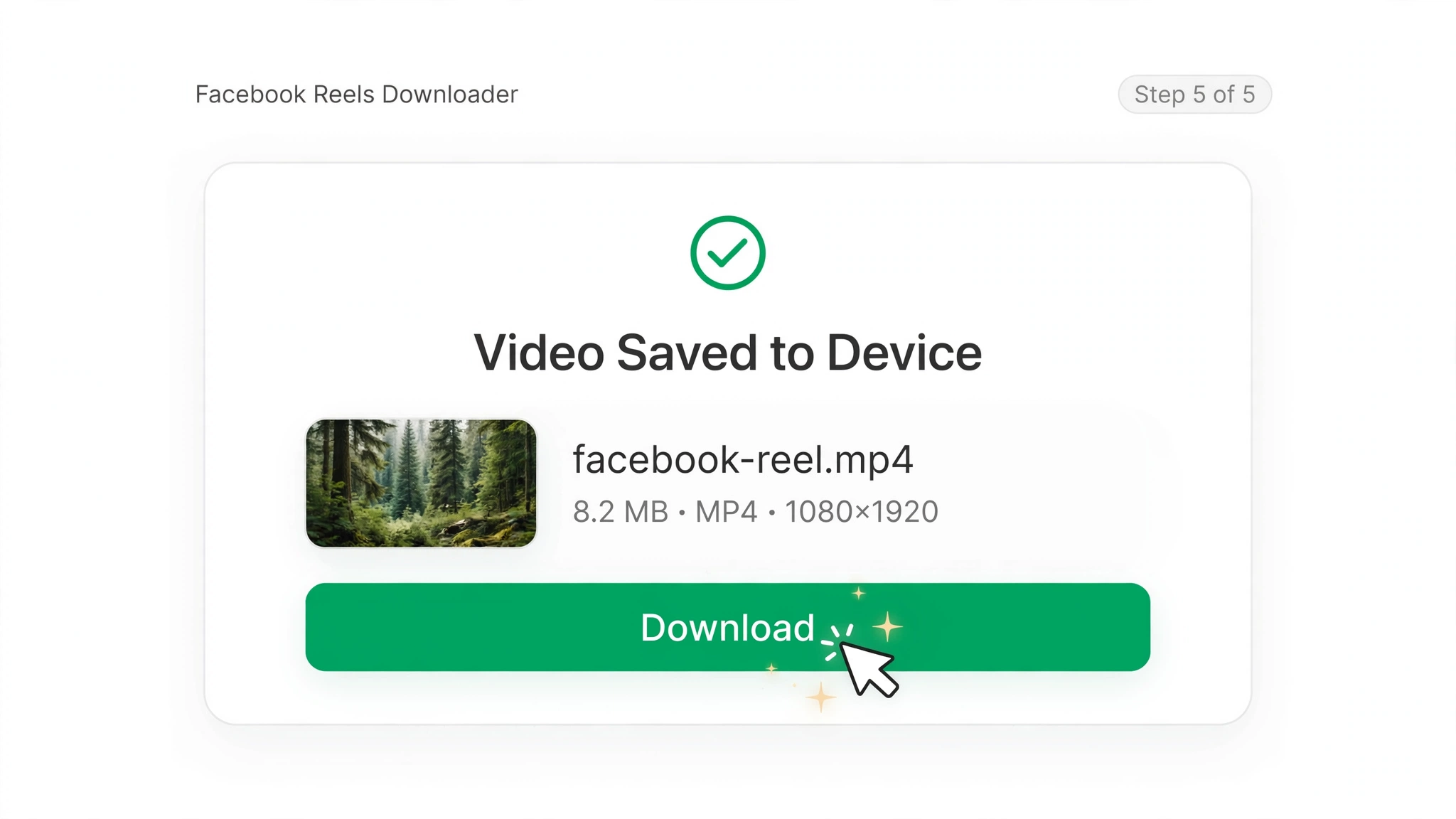 Downloading and saving a Facebook Reel to a device