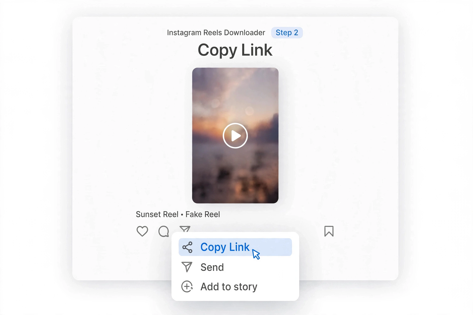 Copy an Instagram Reel link