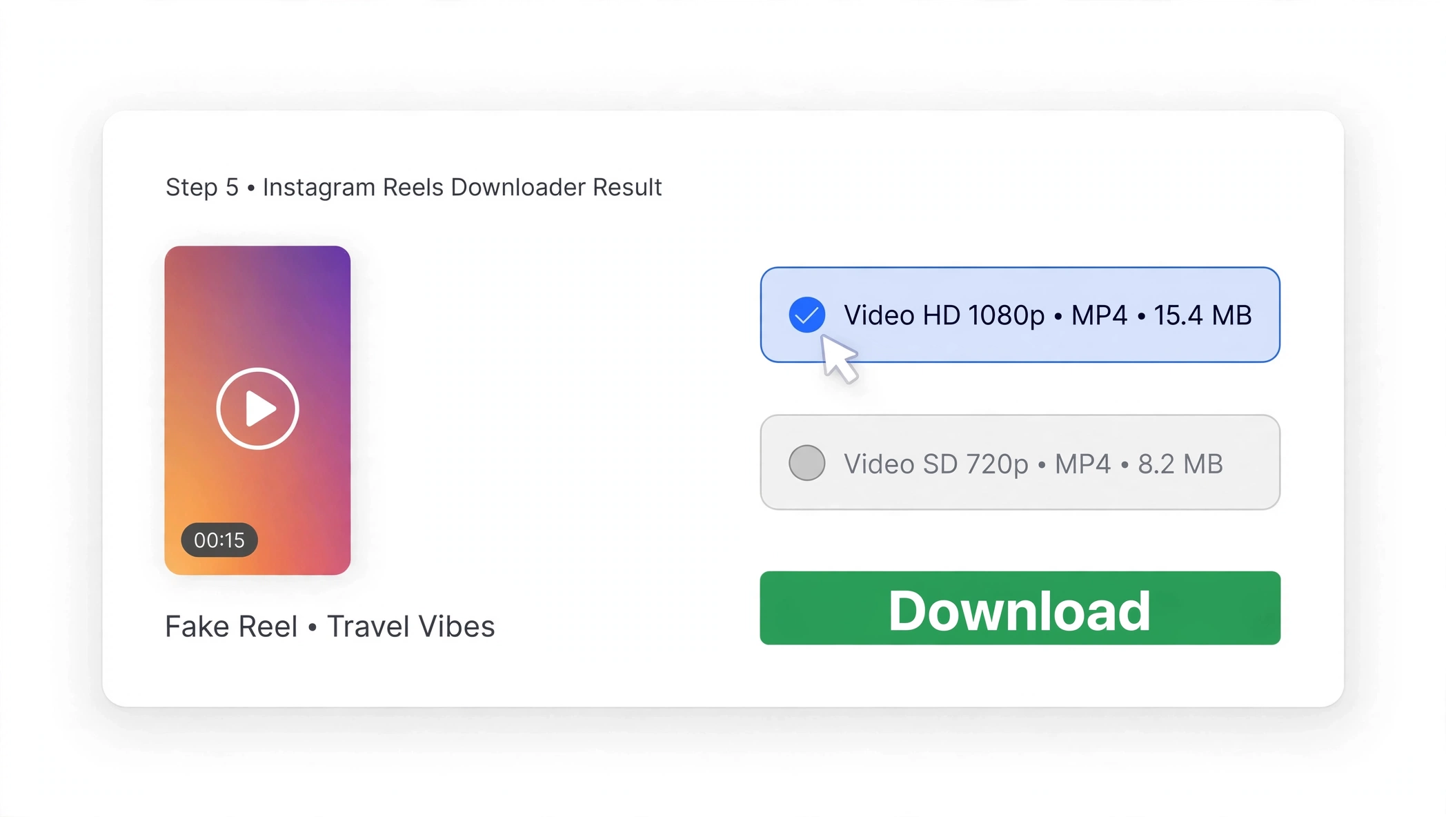 Download an Instagram Reel to your device