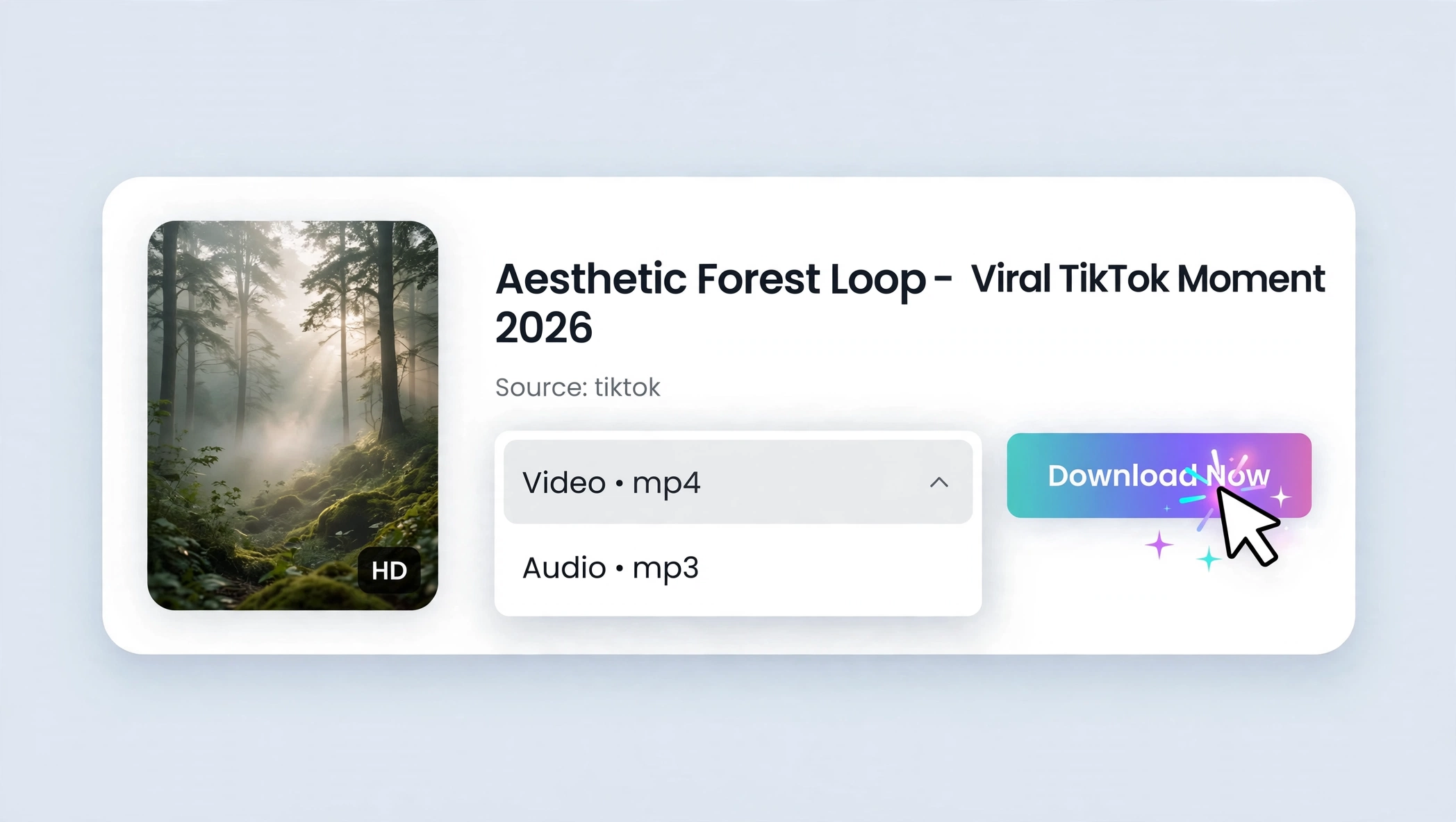 Download the selected TikTok media file