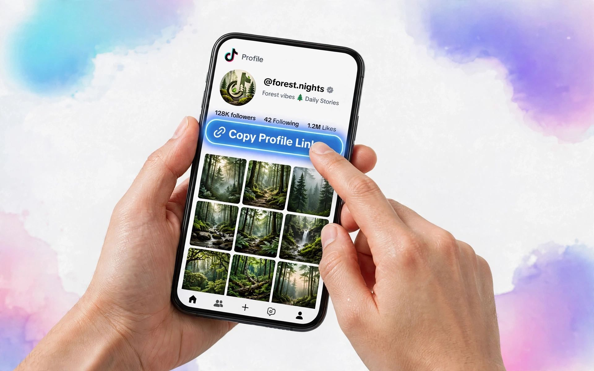 Copy TikTok story or profile link