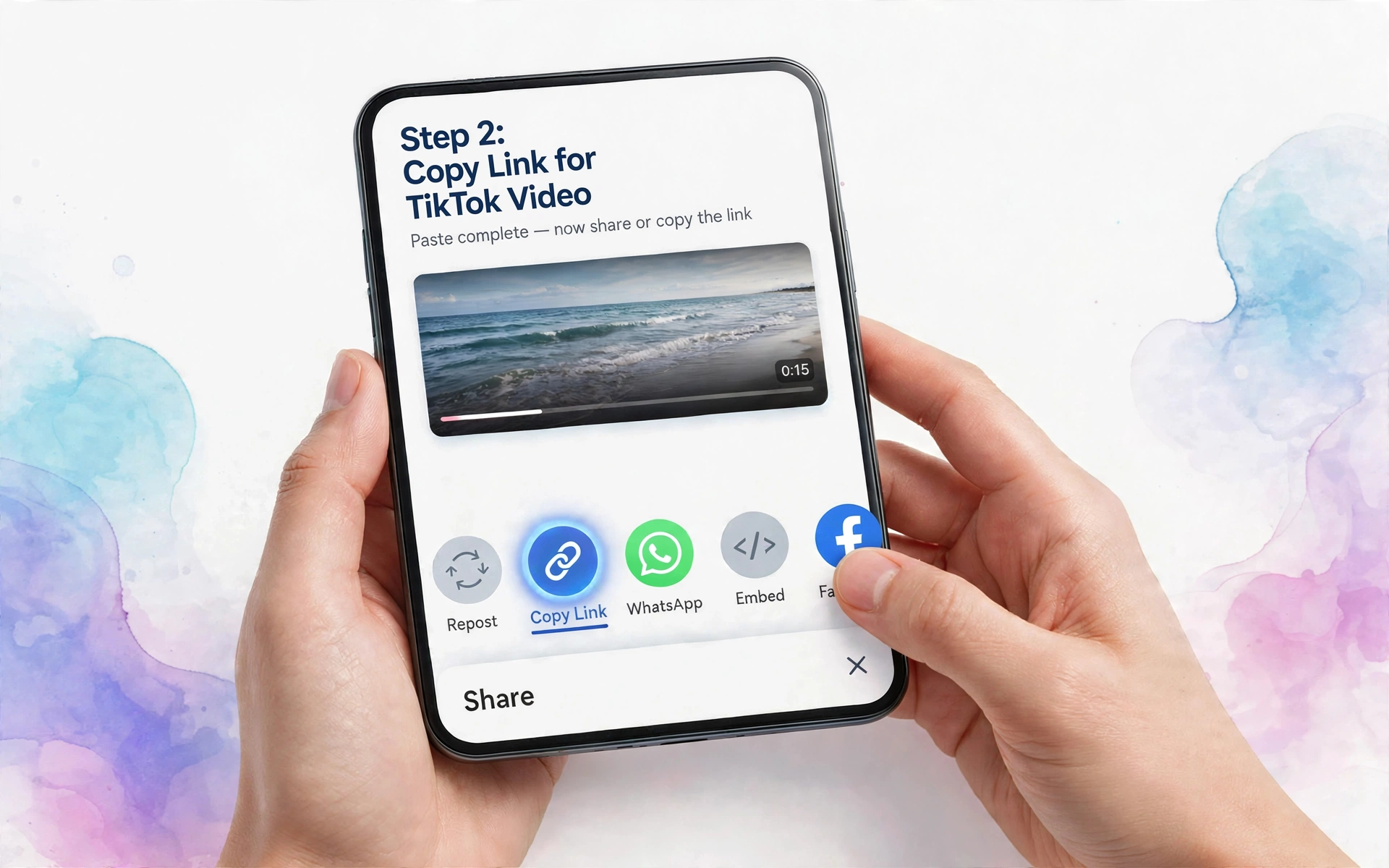 Copy a TikTok video link
