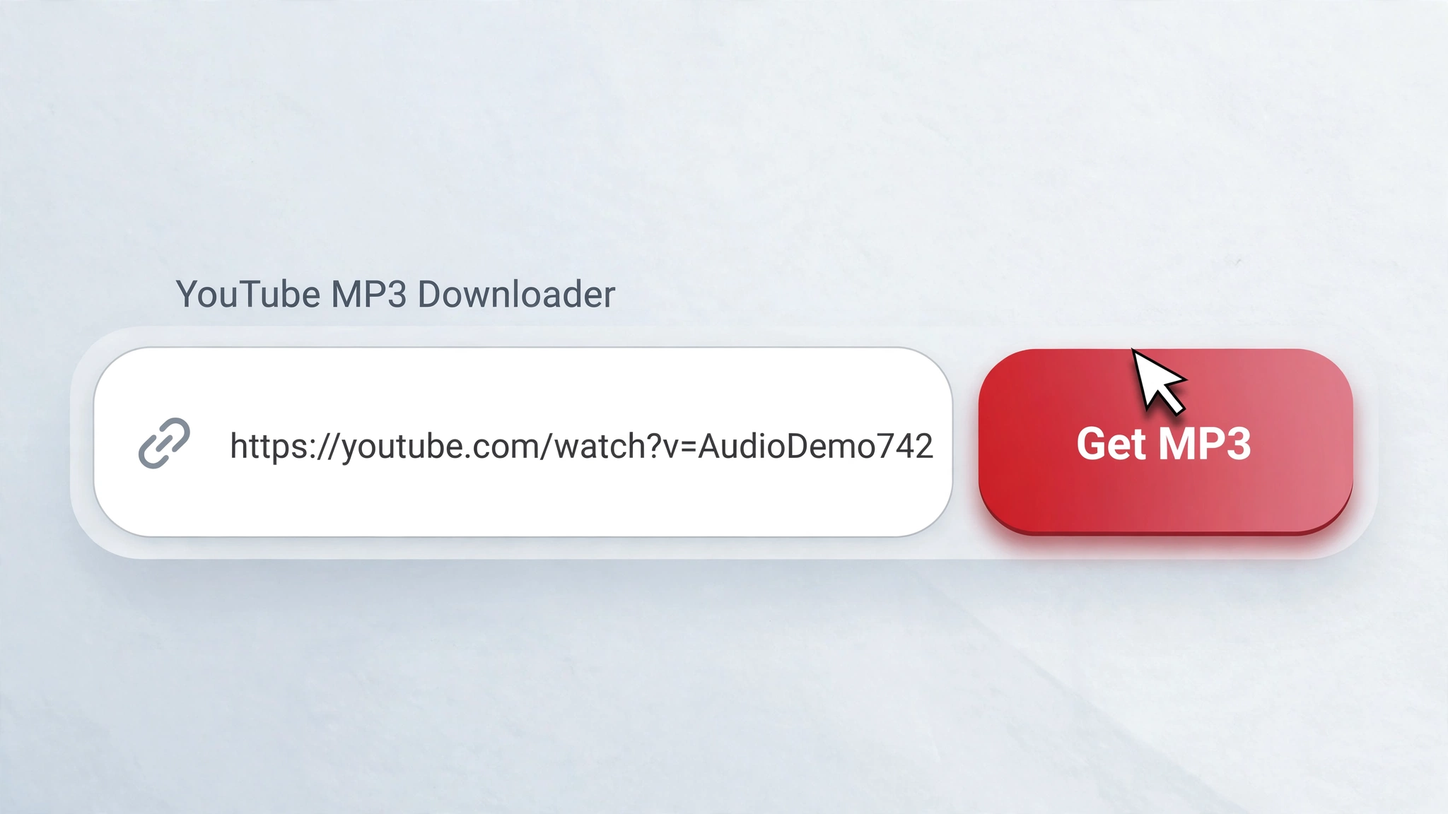 Pasting a YouTube URL into the MP3 downloader