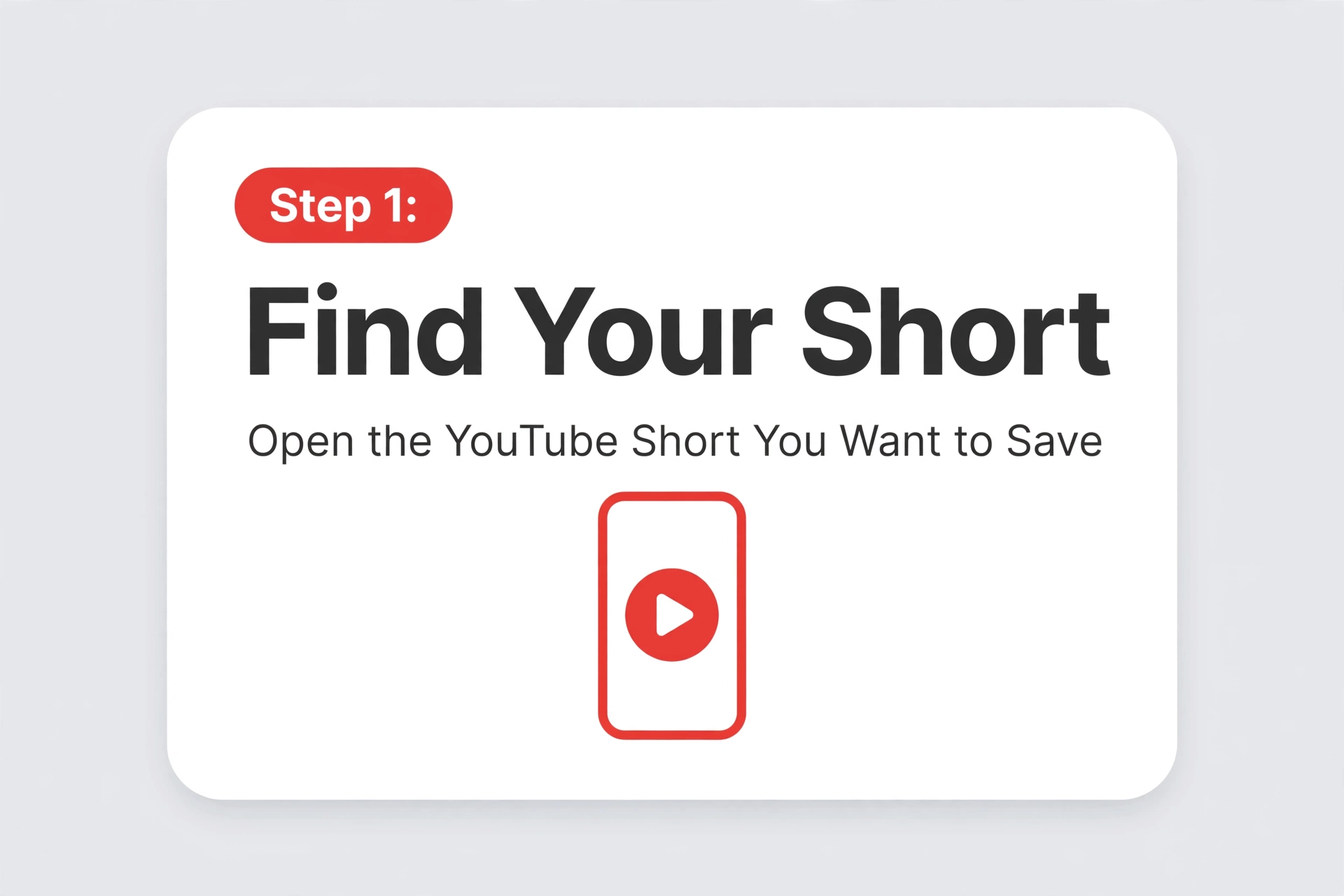 Find a YouTube Short to download