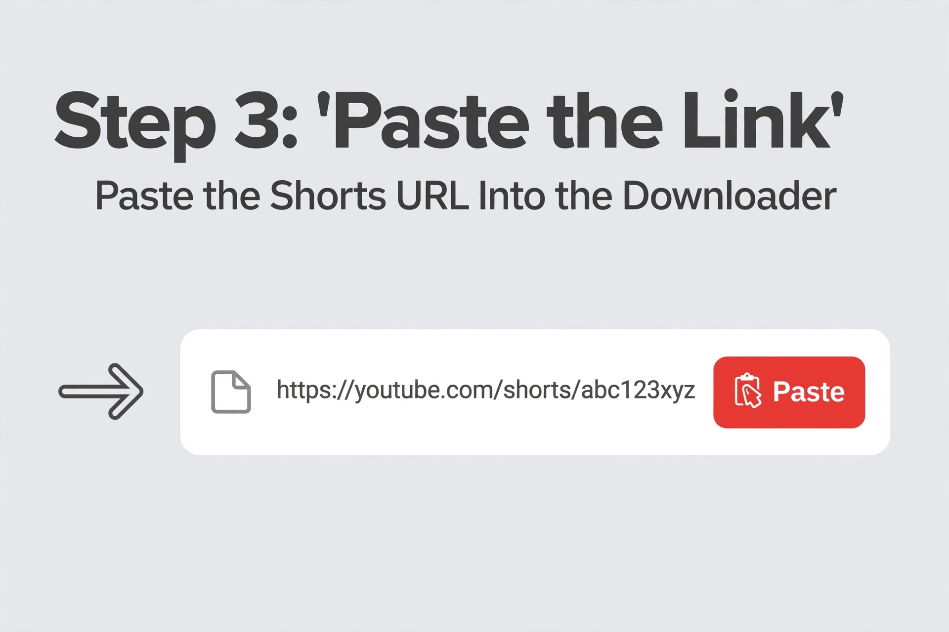 Paste a YouTube Shorts URL into the downloader