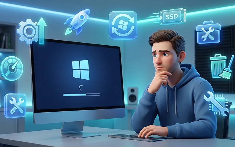 How to fix slow startup Windows after an update by optimizing startup apps, storage, and system settings